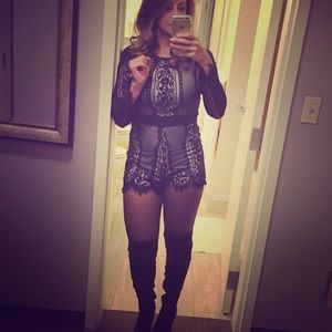 Black and Tan romper